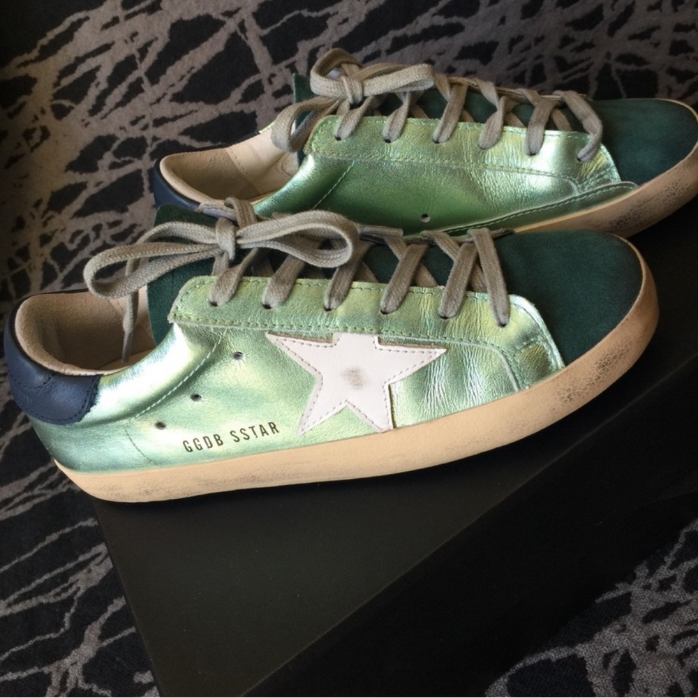 Golden Goose Metallic Leather / Suede Sneakers